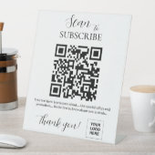 QR-code abonneren Reclamebord Met Voetstuk (Insitu)