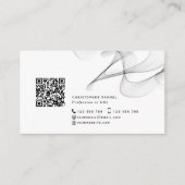 QR-code abstract modern netwerk, persoonlijk eenvo Visitekaartje (Voorkant)