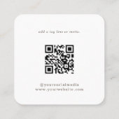 QR Code Acorn Logo Social Media Vierkante Visitekaartje (Achterkant)
