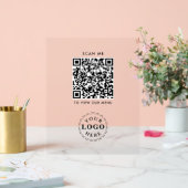 QR-code Acryl Sign – Modern afrekenmenu Acryl Bord (Huwelijk)