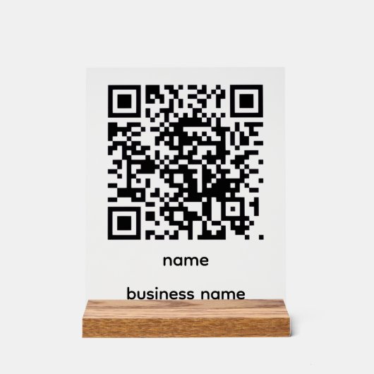 QR Code Acrylic Sign (Recto)