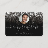 QR Code Afbeelding Sjabloon Lichtgevend Platina Zi Visitekaartje (Voorkant)