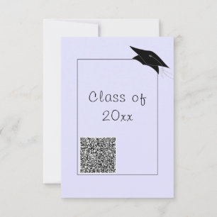 QR Code Afstudeeruitnodiging Jouw kleuren en lette Kaart