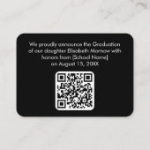 QR Code Afstuderen Aankondiging Kaart w / 3 Foto's (Achterkant)