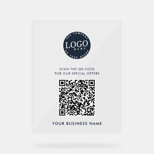 QR Code Ajouter un site Web Business Logo Simple (Recto)
