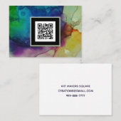 QR-code Alle vierkante Visitekaartjes grootten (Voorkant / Achterkant)