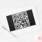 QR-code Alleen rechthoekige Sticker (Envelop)