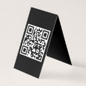 QR-code alleen verticale gevouwen Kaart (Achterkant)