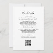 QR-code | Alles in één modern elegant-script bruil Kaart (Achterkant)