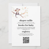 QR-code Alles in één Wild One Safari-Baby shower Kaart (Achterkant)