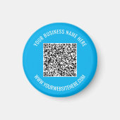 QR Code and Custom Text Professional Magnet (Devant)