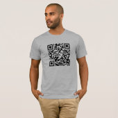 QR-code - Android en iphone scannable shirt! T-shirt (Voorkant volledig)