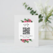 QR Code Aquarelle Anémonique Mariage RSVP (Debout devant)