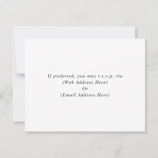 QR Code Aquarelle rose Anémone Mariage RSVP (Dos)