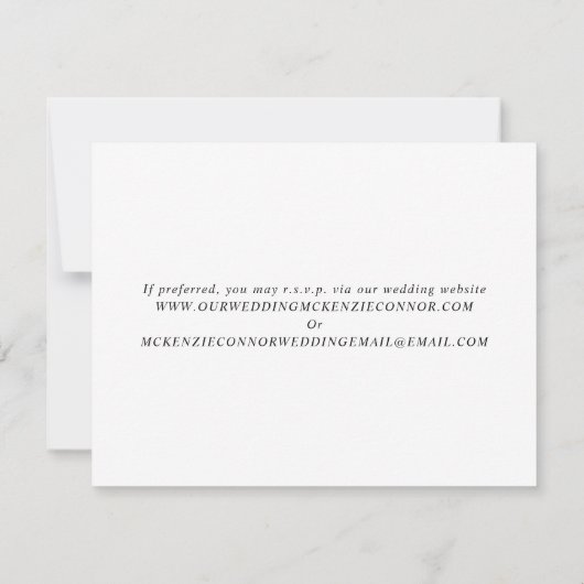 QR Code Aquarelle rose Anémone Mariage RSVP (Dos)