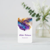 QR code artsy alcohol inkt agaat Visitekaartje (Staand voorkant)