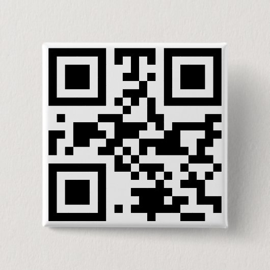 QR-code "ATHEIST" Vierkante Button 5,1 Cm (Voorkant)
