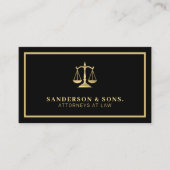 QR code attorney lawyer professional gold black Visitekaartje (Voorkant)