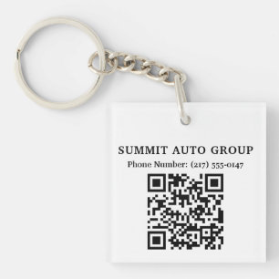 QR-code Autodealer of Auto Repair Promotie Sleutelhanger