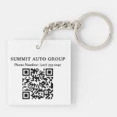 QR-code Autodealer of Auto Repair Promotie Sleutelhanger (Achterkant)