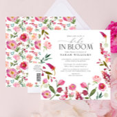 QR code Baby in bloei Waterverf bloemendouche Kaart