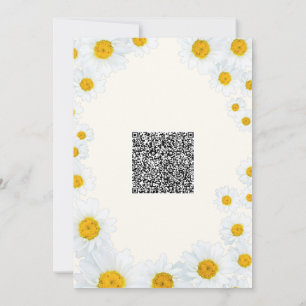 QR Code Baby shower Invitation met Daisy Flowers