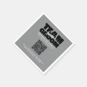QR Code Bachelor Party Koop Drink Team Groom Brews Servet (Hoek)