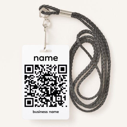 QR Code Badge (Devant avec lanière)
