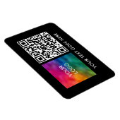 QR-code Barcode Zakelijke Logo Tekstnaam Sjabloon Magneet (Rechterzijde)