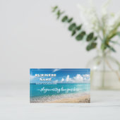 QR Code Beach Elegant Spa Carte de visite de voyag (Debout devant)