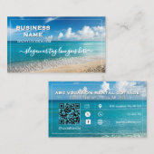 QR Code Beach Elegant Spa Carte de visite de voyag (Devant / Derrière)