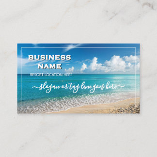 QR Code Beach Elegant Spa Carte de visite de voyag