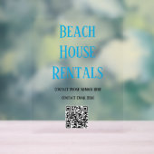 QR Code Beach Location de maison Typographie Cool  (Neutre)