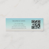 QR Code Beach Style Modern Minimal Mini Visitekaartje (Achterkant)