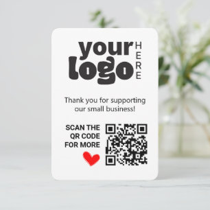 QR-code Bedankt voor het ondersteunen van kleine b