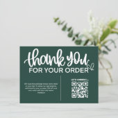 QR-code Bedankt voor uw aankoop pakket invoegen Informatiekaartje (Staand voorkant)