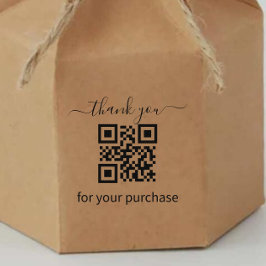 QR-code bedankt voor uw aankoop Rubberstempel