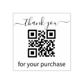 QR-code bedankt voor uw aankoop Rubberstempel (Afrduk)