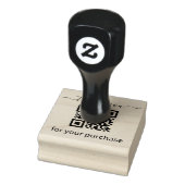 QR-code bedankt voor uw aankoop Rubberstempel (Stempel)