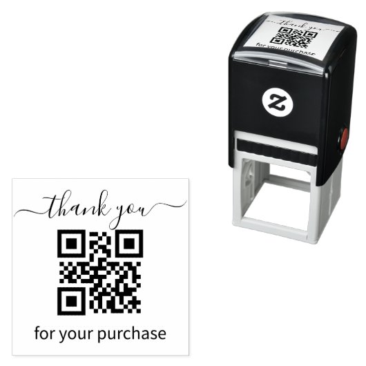 QR-code bedankt voor uw aankoop Zelfinktende Stempel (In situ)