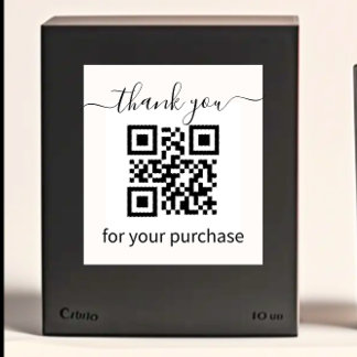 QR-code bedankt voor uw aankoop Zelfinktende Stempel