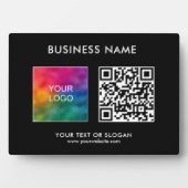 QR Code Bedrijf Bedrijf Logo Aangepaste Horizontaa Fotoplaat (voorkant)
