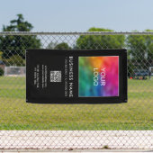 QR Code Bedrijf Bedrijf Logo Sjabloon Eenvoudig Spandoek (Insitu)