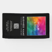 QR Code Bedrijf Bedrijf Logo Sjabloon Eenvoudig Spandoek (Horizontaal)
