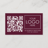 QR Code Bedrijf Logo Professionele Voor- en Achter Visitekaartje (Achterkant)