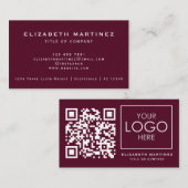 QR Code Bedrijf Logo Professionele Voor- en Achter Visitekaartje (Voorkant / Achterkant)