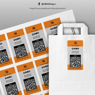 QR Code Bedrijf Logo Social Media Label