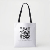 QR Code Bedrijf Logo Website Adres Tweezijdig Draagtas (Voorkant)