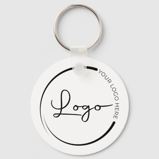 QR Code Bedrijf Zakelijke Logo Promotie Sleutelhanger (Voorkant)