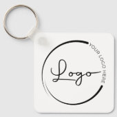 QR Code Bedrijf Zakelijke Logo Promotie Sleutelhanger (Voorkant)